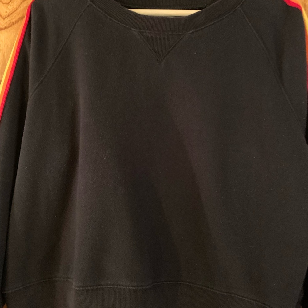 Arizona Jean Company Black Sweatshirt with Rainbow Stripes - Picture 4 of 5